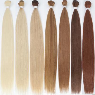 China Silky Straight Wave Synthetic Yaki Straight Weave Bundle Natural Hair fiber silk straight handfeeling Extensions All color available weft for sale