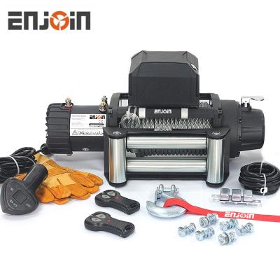 China ENCOURAGE IP67 Waterproof Steel Cable 13000 lbs 12v 4x4 Electric Winch. Length 224mm (9.6