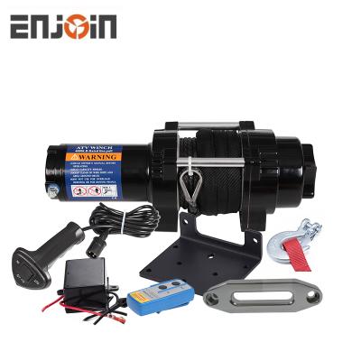 China ATV/UTV 12v 4000lb ATV/UTV Application Electric Car Winch with Synthetic Rope for sale