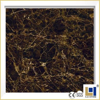 China Spain Emperador Round Table Top Countertops Dark Marble Interior And Exterior Tile Slab Price for sale