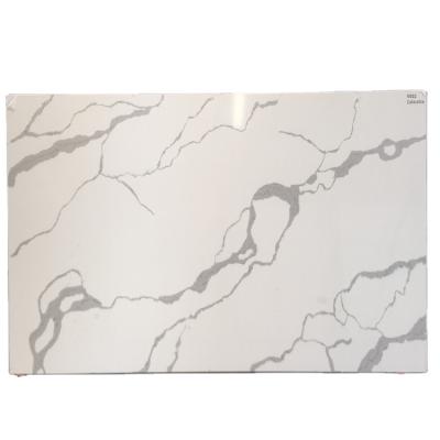 China Calatata Modern White Quartz Kitchen Coutertop Vanity Top Engineer Stone Countertops Stone Vanity Top for sale