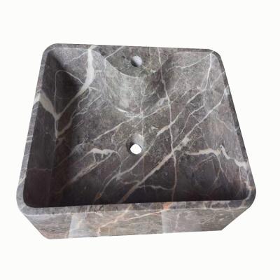 China Manufacturer Natural Gray Marble Wash Basin Sink Factory Price for sale