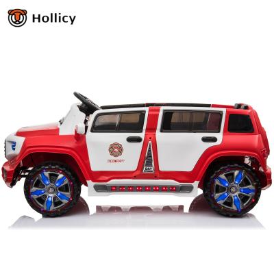 China Ride On Big Size 2 Seat Kids Toy Electric Car With Battery Plastic Toy Car Fire Car With Remote Control for sale