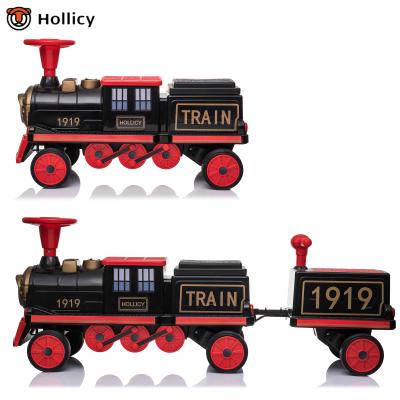 China Ride On Electric Toy Train Children Ride On Car Kids Vehicle Multiplayer Removeable Trolley For 3-8 Years Old for sale