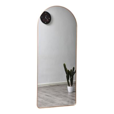 China China Metallic Glass Solid Beautifully Made Factory Direct Sales Dressing Full Body Gold Arch Mirror for sale