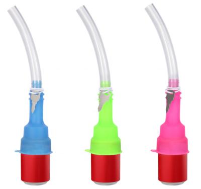 China Beautiful Colorful Party Fun Shotgun A Beer Snorkel Beer Drinking Puff For Can Beer for sale