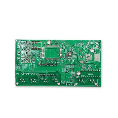 China custom double sided pcba supplier100M 4+2 POE switch PCB WG-4FE POE+2FE_V4.11 pcb layout pbc circuit board prototype circuit board production for sale