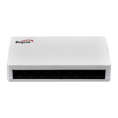 China Wanglink Hotsale 8 Unmanaged Hub Network Switch Gigabit Trillion Ethernet Plastic Case Port Switch with 1G Plastic Housing for sale