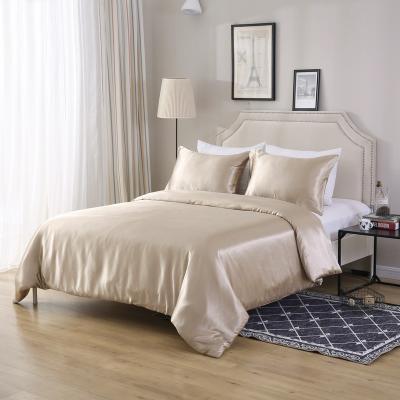 China Disposable Satin Comforter Set Silky Duvet Cover Pillowcase for sale