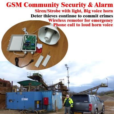 China Personal GSM SMS Community Security Alarm Neighbor Box /GSM Public Alarm System with Propaganda Horn Voice for sale