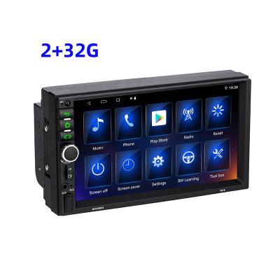 China Universal Automotive LCD Multimedia Capacitive System Android Dual 2Gb+32Gb Din Sound Quality 7Inch Auto Radio for sale