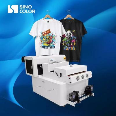 China Garment stores qualified supplier 40cm 2 heads i1600 high resolution 2400 dpi wide format white circulation no powder dtf transfer printer for sale