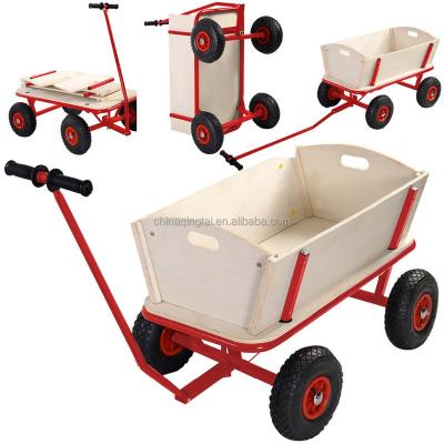 China Garden Work High Quality Cabinet Child Trolley Wooden Tool Cart for sale