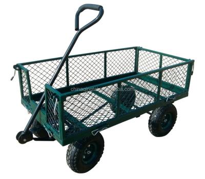 China Easy Folding Utility Beach Cart 4 Wheels Outdoor Folding Garden Cart for sale