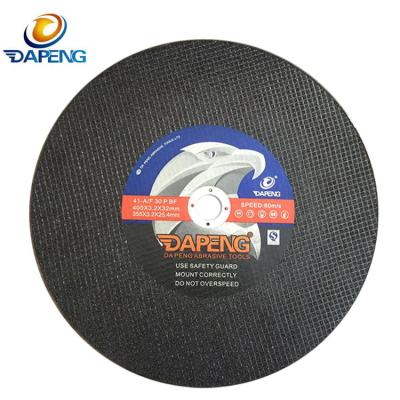 중국 Dapeng Abrasive Metal Cutting Wheel  Flat-Shaped P-S Hard C/GC Material BF-Phenolic Resin 판매용