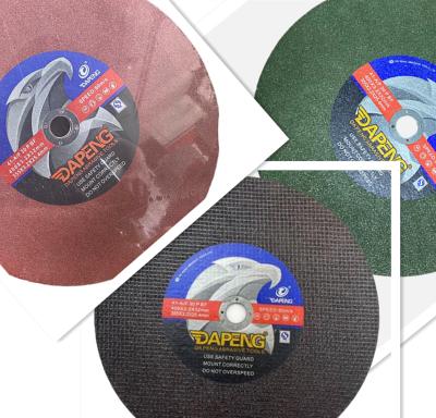 중국 Resin Bonded Abrasive Metal Cutting Wheel Cutting Disco Corte 14 Inch For Cutting Round Steel 판매용