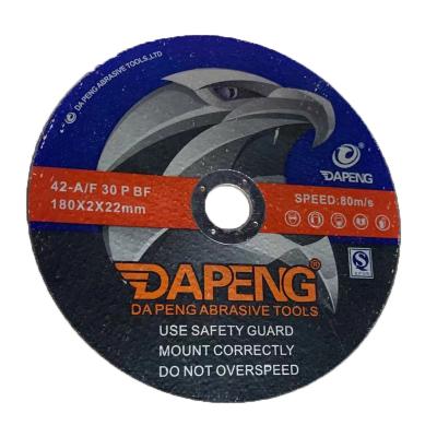 Cina DAPENG Best Selling 7inch Cutting Disc Cutting Wheel For Metal 180*2*22mm in vendita