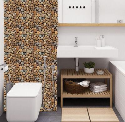 China Eco-friendly Wholesale Pebble 3D Wallpaper Lsticker Luxury Living Room Decoration for sale