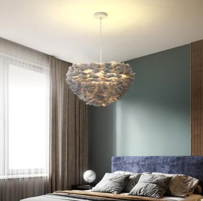 China Eco-friendly Decorative Feather Lampceling Crystal Lights Chandeliers for sale