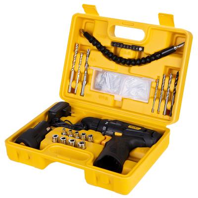 China Suitable for many occasions wholesale price good quality household tool kit lithium electric drill set 21 piece set lithium electric drill electric for sale