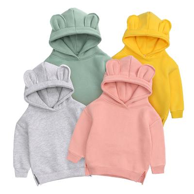 China Kids Long Sleeve Sweatshirt Fleece Pullover Spring Blank Hoodies Soft Casual Cotton Hooded Anti-shrink Clothing for sale