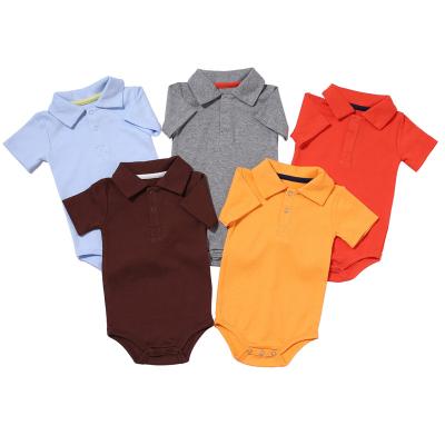 China Cotton 2022 Newborn Baby Short Sleeve T Shirt Cotton Baby One-Piece Rompers for sale