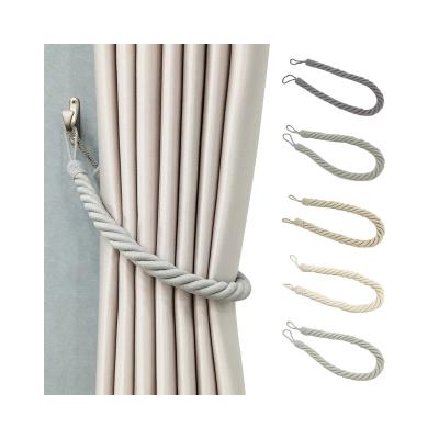 China Thick cotton sunshade net curtain line clip strap instal curtain clips charming style fold strap lanyard curtain tie backs for sale