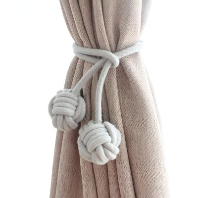 China INS style simplicity designer curtain tieback rope accessories hanging ball designer sample room the shower curtain buckle for sale