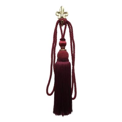 China Spot supply Chinese modern simplicity curtain tassel tassel Fuyuan ball curtain tassel strap in stock wholesale for sale