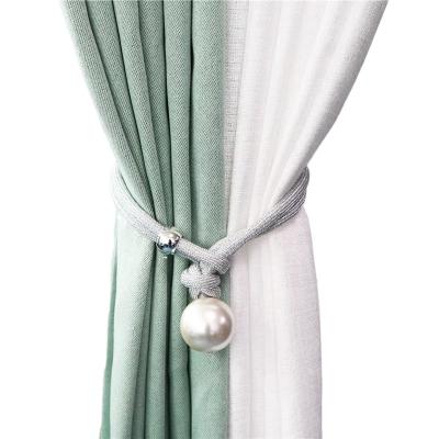 China New arrival curtain tieback rope new designs curtain accessories rods adjustable big pearl house accessories home curtains Te koop