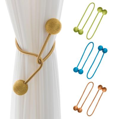 China Exclusive for cross-border farmhouse wooden bead curtain tieback curtain accessories tiebacks curtain tieback buckle set of 2 Te koop