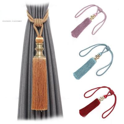 Cina modern simplicity three layers pet tassel rain curtain Copper Ball in stock black beaded curtain tassel curtain tie backs tassel in vendita