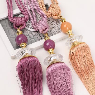 중국 Creative jade crystal ball curtain tieback rope Modern curtain straps and rope Spot goods magnetic curtain tie back rope 판매용