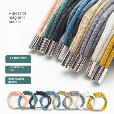 China Chinese style button astronaut curtain tiebacks Ruyi knot strap designer curtain tiebacks Home soft modern curtain tieback for sale