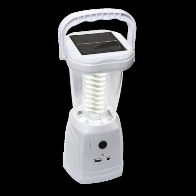 China Mutiple Modes High Quality ABS Charging Solar Powered Dry Cell and LED Rechargeable Battery Camping Lantern with USB Power Bank and Crank Handle for sale