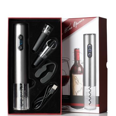 China Factory Wholesale RECHARGEABLE Wine Bottle Opener Set USB Rechargeable Electric Wine Opener for sale