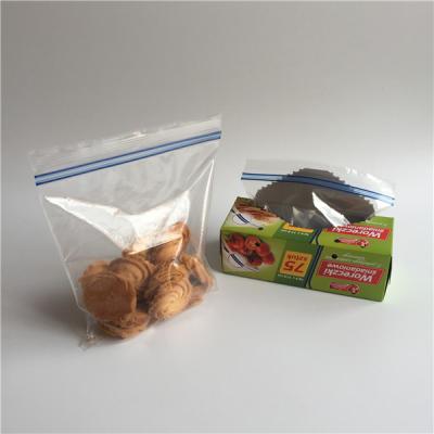 China Moisture Proof Resealable Slider Food Storage Bag Gallon Size Freezer Slider Bag for sale