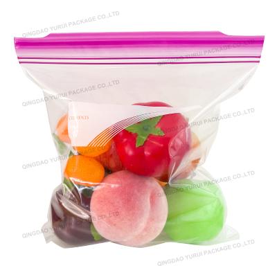 China Safety Factory PE Ziplock Bags High Quality Durable Zipper Seal Double Food Storage Kitchen Plastic Bags Freezer Bag for sale