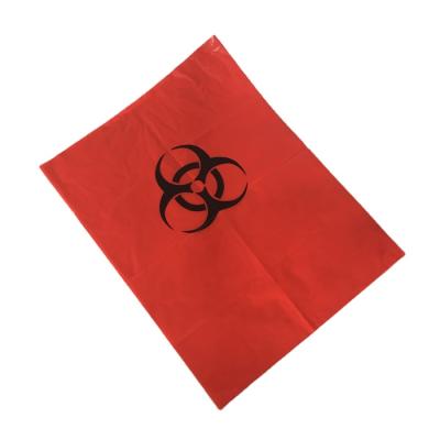 China Disposable HDPE YURUI YURUI Layflat Layflat Red Biohazard Waste Plastic Bags Disposable Hospital Clinical Grade Red Plastic Bags for sale