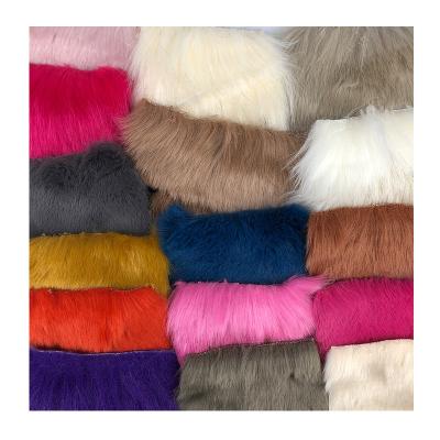 China Wholesale high quality stock lots windproof double fashion style polyester fabric and acrylic fiber color faux fur for sale