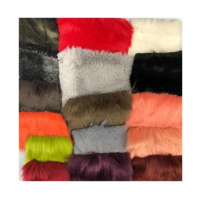 China High-grade auto upholstery and fashion white raccoon fur faux tip-dyed faux fur fabric for garment for sale