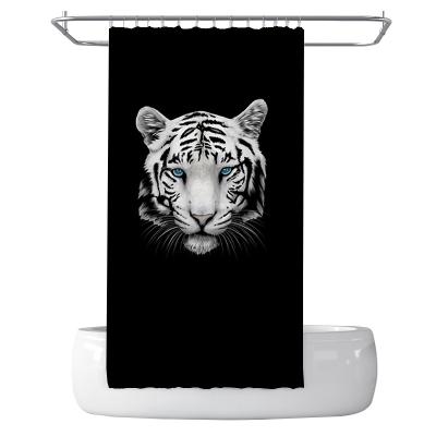 China Sustainable Cheap Wholesale Animal Bath Curtain For Bathroom Custom 3d Shower Curtain for sale