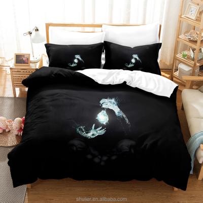 China Anti-Static All Sizes Valentine's Day Love Gesture Custom Bedding Covers Luxury Pillowcases Queen King Bedspread Covers for sale