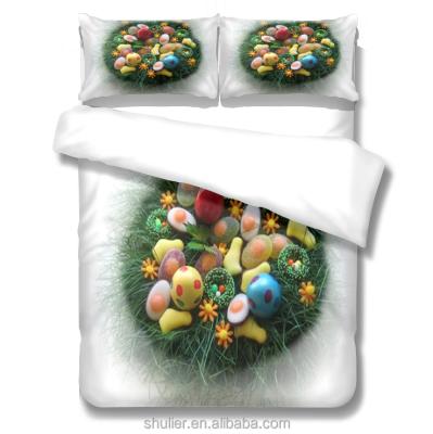 China Custom Cute Anti-Static Easter Print 3D Pop Microfiber Pillowcases And Cozy Duvet Covers In Various Sizes for sale