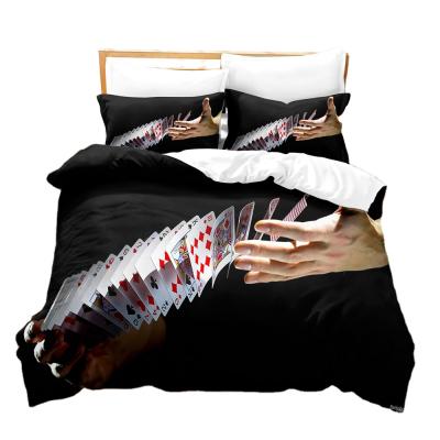 China Valentine's Day Finger Anti-Static Custom Love Design Luxury High End Soft Bedding Set for sale