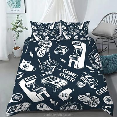 China Customized Design Anti-Static Set Bedding Sets Printed Sheet Bedding Set Pillowcases for sale