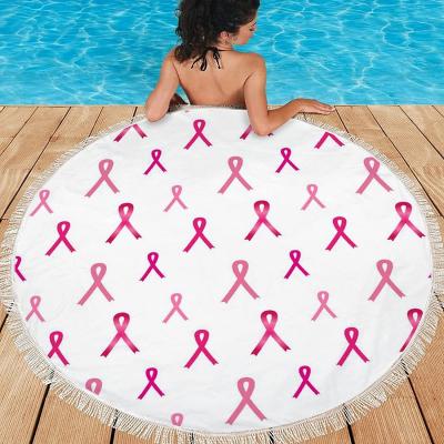 China Breast Cancer Child Safe Tape Around Mat Soft Absorbent Fast Dry Beach Towel Yoga Blanket Beach Towels for sale