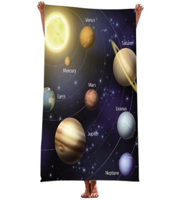 China Custom Made Super Thin Absorbent Towel Child Safe Beach Towels Quick Bath Towel for sale