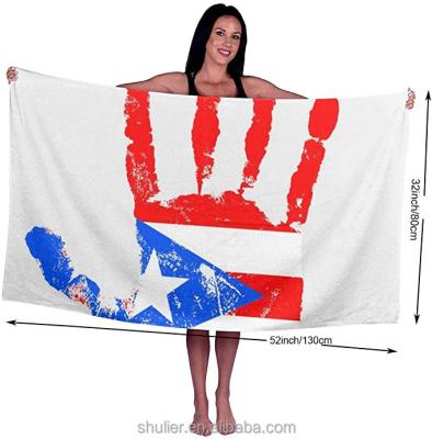 China Superdry Towel Wholesale superdry safe for kids Puerto Rico Flag Towels Soft Microfiber for sale