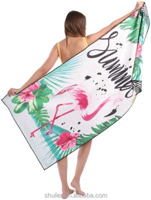 China Child Safe Custom 3D Digital Printing Personalized Quick Dry Super Soft Warmer Beach Towels Use As Yoga Travel for sale